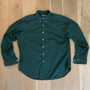 Ralph Lauren Dark Green Oxford Button-Down Shirt Size XL.